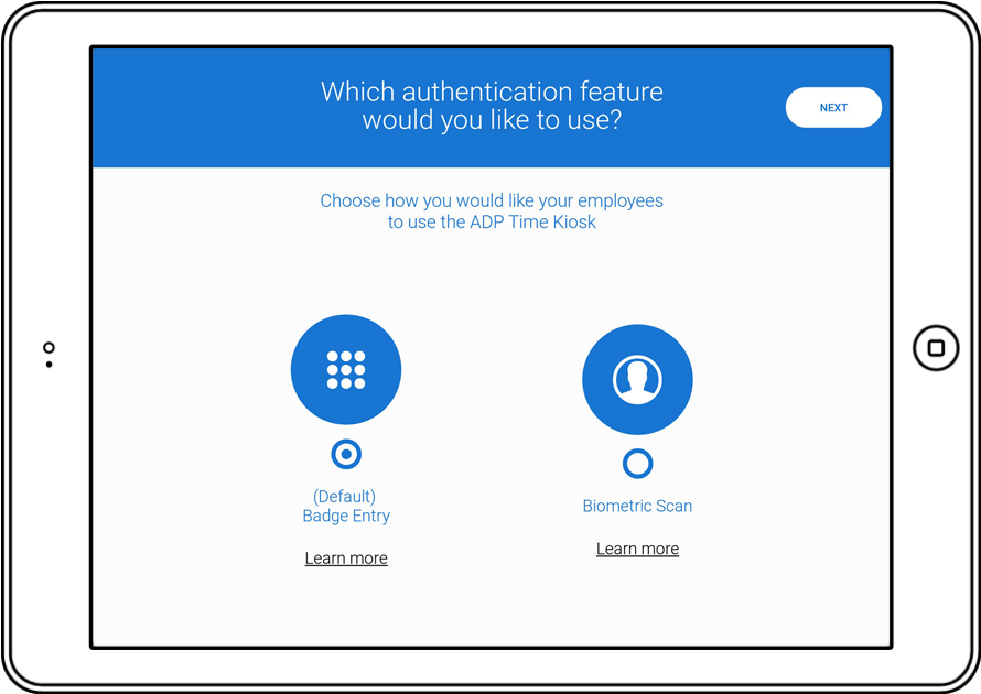 Adp time kiosk
